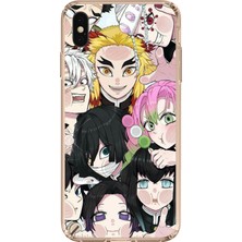 TechTree iPhone Xs Max Uyumlu Demon Slayer Manga Baskılı Silikon Kılıf