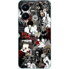 TechTree Vivo Y22S - Y35 Uyumlu Death Note Kolaj Tasarımlı Baskılı Silikon Kılıf