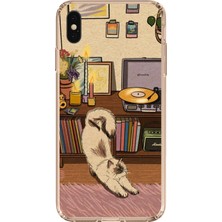 TechTree iPhone Xs Max Uyumlu Nostaljik Köpek Tasarımlı Baskılı Silikon Kılıf