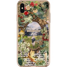 TechTree iPhone Xs Max Uyumlu Yeşil Doğa Baskılı Silikon Kılıf