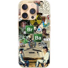 TechTree iPhone 16 Pro Uyumlu Breaking Bad Kolaj Baskılı Silikon Kılıf