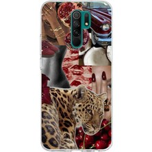TechTree Redmi 9 Uyumlu Leopar Kırmızı Vibes Baskılı Silikon Kılıf