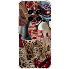 TechTree Realme 12 4g -12 Plus Uyumlu Leopar Kırmızı Vibes Baskılı Silikon Kılıf