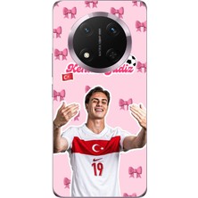 TechTree Honor Magic 7 Lite Uyumlu Kenan Yıldız Kurdele Baskılı Silikon Kılıf