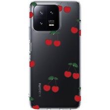 TechTree Xiaomi Mi 13 Uyumlu Kirazlar Tasarımlı Baskılı Silikon Kılıf