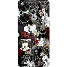 TechTree Poco F6 Uyumlu Death Note Kolaj Tasarımlı Baskılı Silikon Kılıf