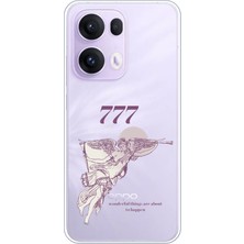 TechTree Oppo Reno 13 Pro Uyumlu 777 Melek Tasarımlı Baskılı Silikon Kılıf