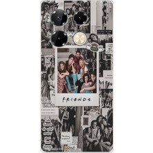 TechTree Infinix Note 40 Pro Uyumlu Friends Nostalji Tasarımlı Tasarımlı Baskılı Silikon Kılıf