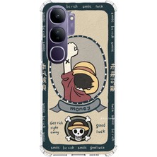 TechTree Vivo V40 Lite Uyumlu One Piece Dolar Baskılı Silikon Kılıf