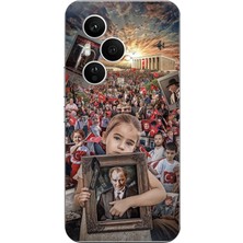TechTree Honor 400 Pro Uyumlu Anıtkabir Atatürk Portre Baskılı Silikon Kılıf