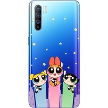 TechTree Oppo Reno 3 - A91 Uyumlu Powerpuff Girls Tasarımlı Baskılı Silikon Kılıf