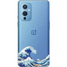 TechTree Oneplus 9 Uyumlu Kanagawa Oki Nami Ura Dalgası Tasarımlı Baskılı Silikon Kılıf