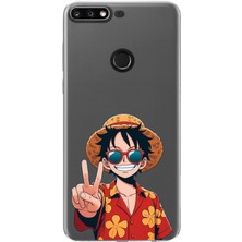 TechTree Huawei Y7 2018 - Honor 7c Uyumlu Monkey D. Luffy Tasarımlı Baskılı Silikon Kılıf