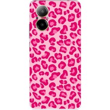 TechTree Realme 12 Lite - C67 Uyumlu Pembe Leopar Tasarımlı Baskılı Silikon Kılıf
