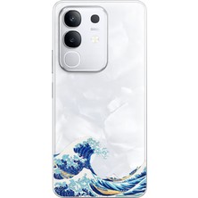 TechTree Vivo Y29 Uyumlu Kanagawa Oki Nami Ura Dalgası Tasarımlı Baskılı Silikon Kılıf