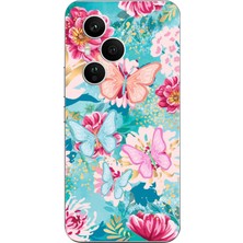 TechTree Honor 400 Pro Uyumlu Kelebekler ve Çiçekler Baskılı Silikon Kılıf