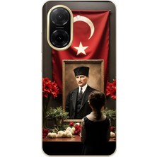 TechTree Redmi A5 Uyumlu Atatürk Türk Bayrağı Tablo Baskılı Silikon Kılıf