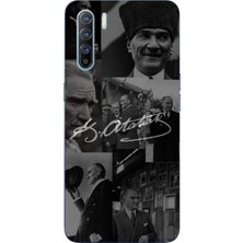 TechTree Oppo Reno 3 - A91 Uyumlu Kemal Atatürk Imza Baskılı Silikon Kılıf