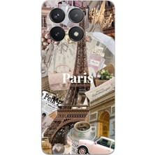 TechTree Poco F6 Pro Uyumlu Paris Kolaj Baskılı Silikon Kılıf