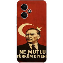 TechTree Honor 400 Uyumlu Ne Mutlu Türkiye Bayrak Atatürk Baskılı Silikon Kılıf