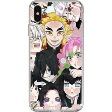 TechTree iPhone x - Xs Uyumlu Demon Slayer Manga Baskılı Silikon Kılıf