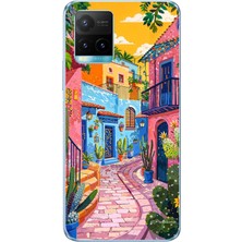 TechTree Vivo Y21S/Y33S/Y32 Uyumlu Renkli Sanat Sokak Silikon Kılıf