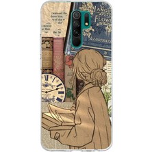 TechTree Redmi 9 Uyumlu Retro Gazete Kadın Tasarımlı Baskılı Silikon Kılıf