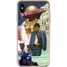 TechTree iPhone Xs Max Uyumlu Elvira Hancock & Tony Montana Tasarımlı Baskılı Silikon Kılıf