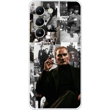 TechTree Vivo V30 Lite Uyumlu Mustafa Kemal Atatürk Kolaj Baskılı Silikon Kılıf
