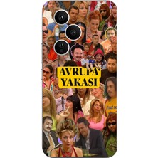 TechTree Honor 400 Pro Uyumlu Avrupa Yakası Baskılı Silikon Kılıf