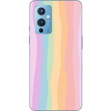 TechTree Oneplus 9 Uyumlu Gökkuşağı Rengarenk Baskılı Silikon Kılıf