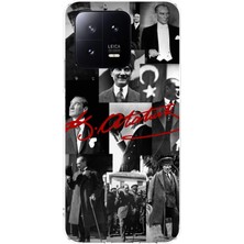 TechTree Xiaomi Mi 13 Uyumlu Kırmızı Mustafa Kemal Atatürk Imza Baskılı Silikon Kılıf