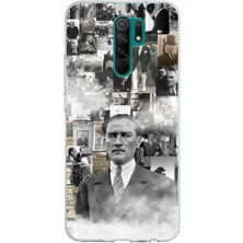 TechTree Redmi 9 Uyumlu Mustafa Kemal Atatürk Kolaj Baskılı Silikon Kılıf