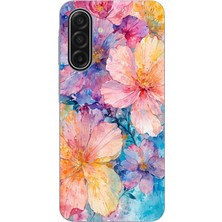 TechTree Samsung Galaxy A17 Uyumlu Renkli Çiçekler Sulu Boya Baskılı Silikon Kılıf