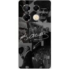 TechTree Infinix Note 40 Pro Uyumlu Kemal Atatürk Imza Baskılı Silikon Kılıf