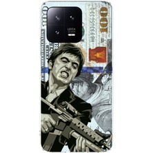 TechTree Xiaomi Mi 13 Uyumlu Scarface Dolar Tasarımlı Baskılı Silikon Kılıf