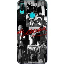 TechTree Huawei P Smart 2019 Uyumlu Kırmızı Mustafa Kemal Atatürk Imza Baskılı Silikon Kılıf