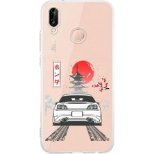 TechTree Huawei P20 Lite Uyumlu S2000 Tasarımlı Baskılı Silikon Kılıf