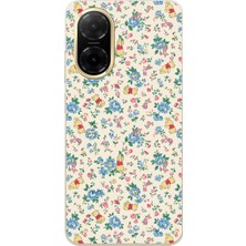 TechTree Redmi A5 Uyumlu Ayı Winnie Pooh ve Çiçekler Baskılı Silikon Kılıf