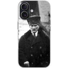 TechTree iPhone 17 Uyumlu Mustafa Kemal Atatürk Portre Baskılı Silikon Kılıf