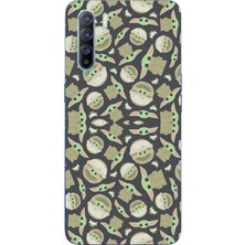 TechTree Oppo Reno 3 - A91 Uyumlu Minik Yodalar Duvar Kağıdı Baskılı Silikon Kılıf
