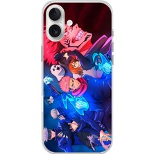 TechTree iPhone 16 Plus Uyumlu Jujutsu Kaisen Baskılı Silikon Kılıf