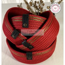 Double Knot Design Organizer 4 Lü Set Tress Sepet Çok Amaçlı Düzenleyici Sepet