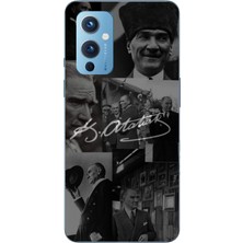TechTree Oneplus 9 Uyumlu Kemal Atatürk Imza Baskılı Silikon Kılıf