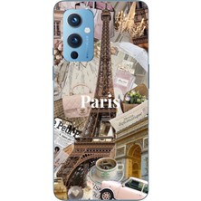 TechTree Oneplus 9 Uyumlu Paris Kolaj Baskılı Silikon Kılıf