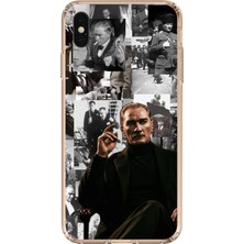 TechTree iPhone Xs Max Uyumlu Mustafa Kemal Atatürk Kolaj Baskılı Silikon Kılıf