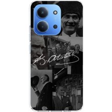 TechTree Redmi 15C Uyumlu Kemal Atatürk Imza Baskılı Silikon Kılıf