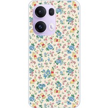 TechTree Oppo Reno 13 Pro Uyumlu Ayı Winnie Pooh ve Çiçekler Baskılı Silikon Kılıf