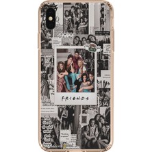 TechTree iPhone Xs Max Uyumlu Friends Nostalji Tasarımlı Tasarımlı Baskılı Silikon Kılıf