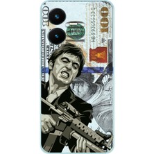 TechTree Vivo Y22S - Y35 Uyumlu Scarface Dolar Tasarımlı Baskılı Silikon Kılıf